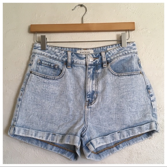 acid wash mom shorts